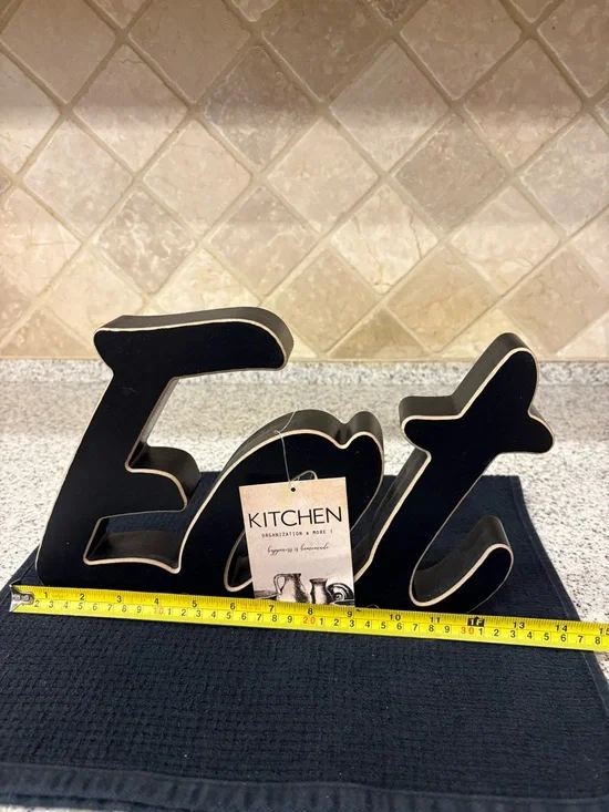 Black “EAT" Wall Sign - Picture 7 of 10